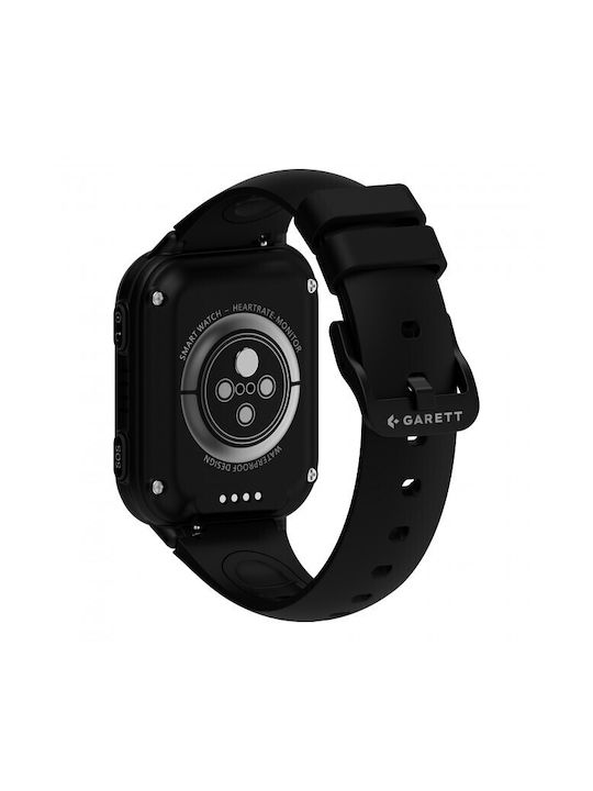 Garett Kids Smartwatch with GPS and Rubber/Plastic Strap Black