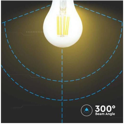 V-TAC Λάμπα LED 10W 105mm για Ντουί E27 και Σχήμα A60 Ψυχρό Λευκό 1055lm