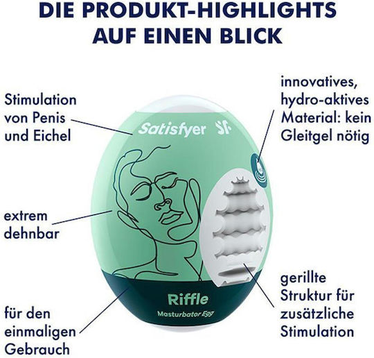 Satisfyer Riffle Masturbation Egg Masturbator 1Stück
