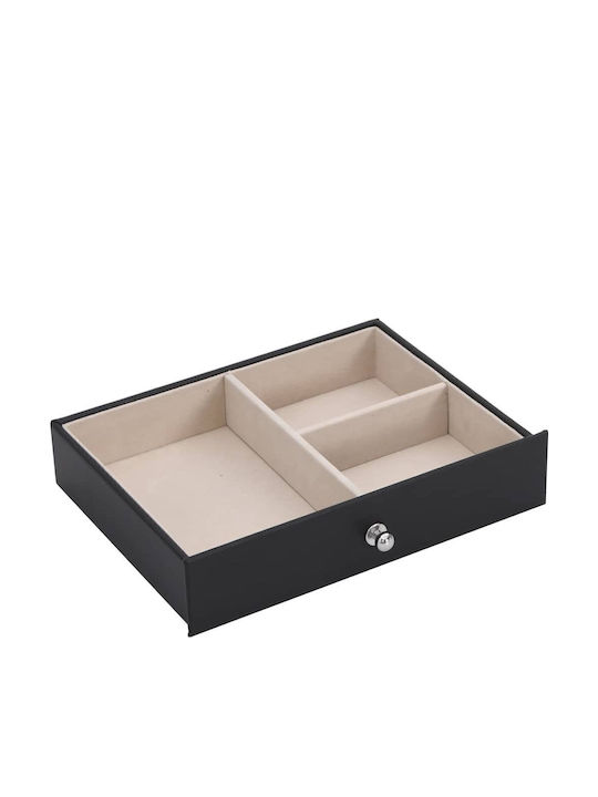 vidaXL Black Jewellery Box with Mirror