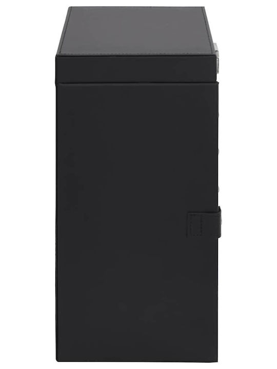 vidaXL Black Jewellery Box with Mirror