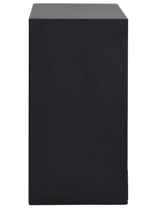 vidaXL Metallic Jewellery Box with Drawer Black 29x20.5x40.5cm