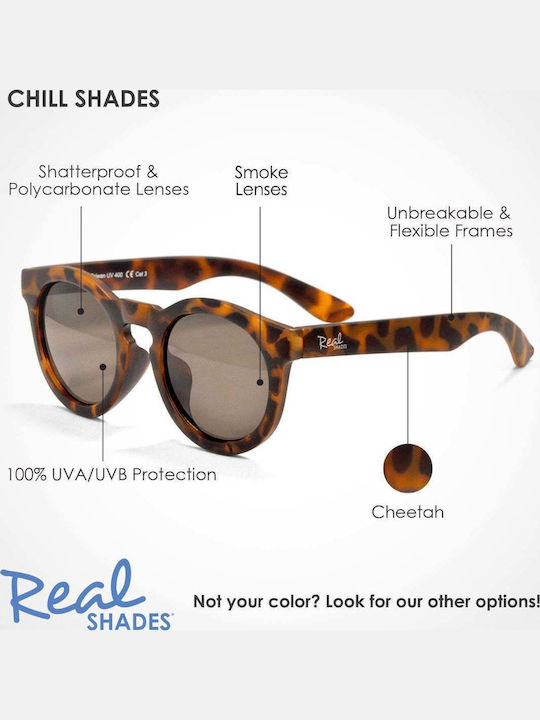 Real Shades Chill Youth Неразрушими Детски Слънчеви Очила Cheetah за 7+ Години