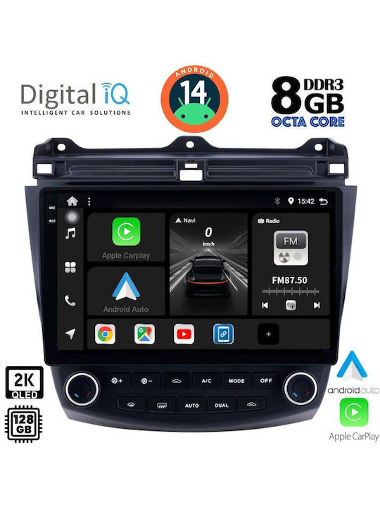 Digital IQ Car Audio System for Honda Accord 2003-2007 (Bluetooth/USB/AUX/WiFi/GPS/Apple-Carplay/Android-Auto) with Touch Screen 10"