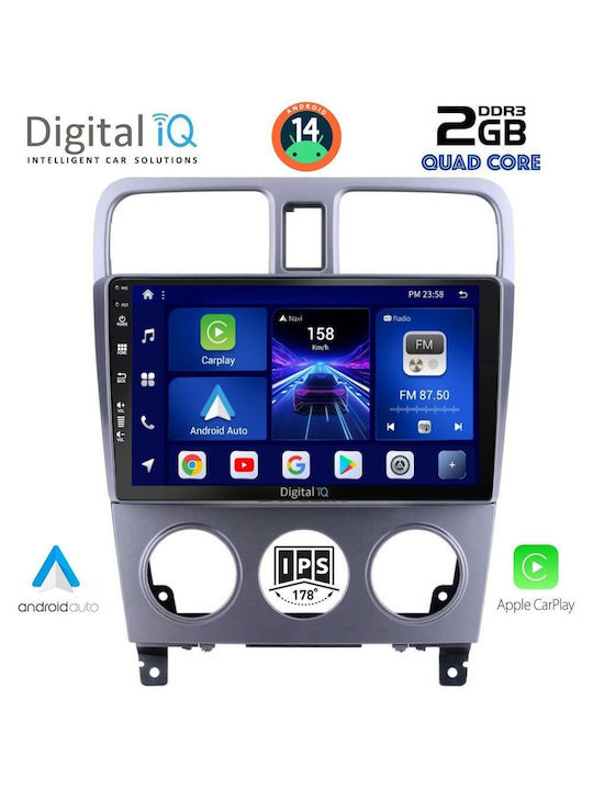 Digital IQ Car Audio System for Subaru Forester 2002-2008 (Bluetooth/USB/AUX/WiFi/GPS/Apple-Carplay/Android-Auto) with Touch Screen 9"