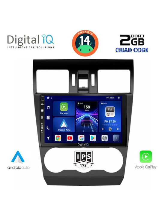 Digital IQ Car Audio System for Subaru Forester / Impreza 2013-2019 (Bluetooth/USB/AUX/WiFi/GPS/Apple-Carplay/Android-Auto) with Touch Screen 9"