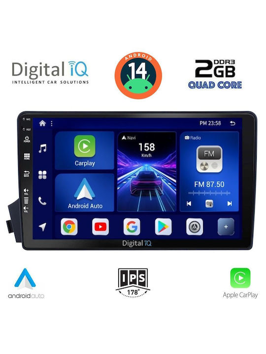 Digital IQ Автомобилна Аудио Система за Ssangyong Кайрън 2006-2015 (Блутут/USB/AUX/WiFi/GPS/Apple-Carplay/Android-Auto) с Тъчскрийн 9"