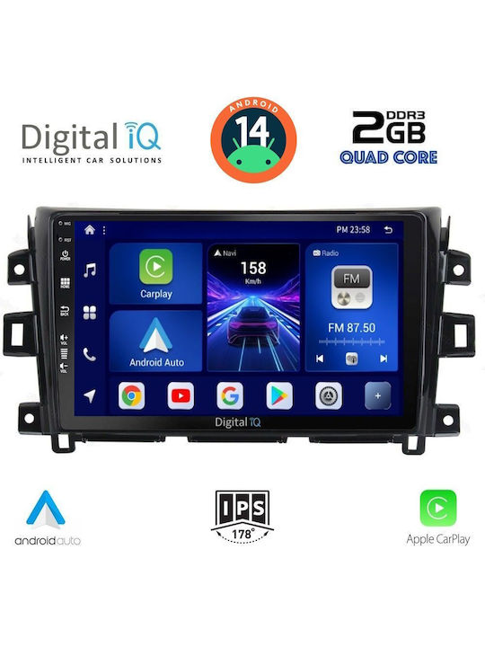 Digital IQ Car Audio System for Nissan Navara 2016 (Bluetooth/USB/AUX/WiFi/GPS/Apple-Carplay/Android-Auto) with Touch Screen 9"