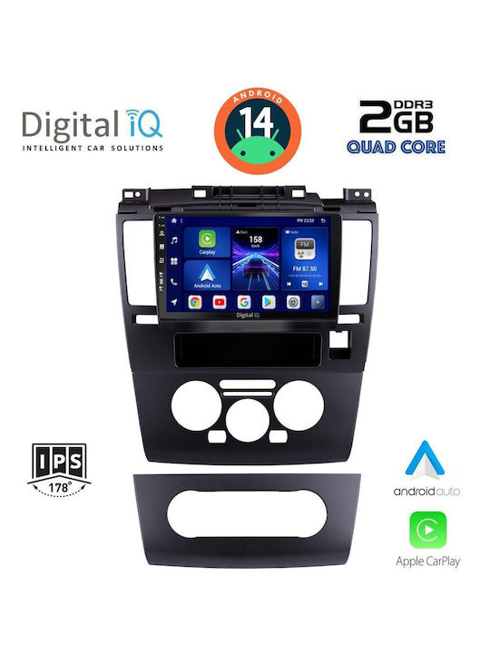 Digital IQ Sistem Audio Auto pentru Nissan Tiida 2004 (Bluetooth/USB/AUX/WiFi/GPS/Apple-Carplay/Android-Auto) cu Ecran Tactil 9"