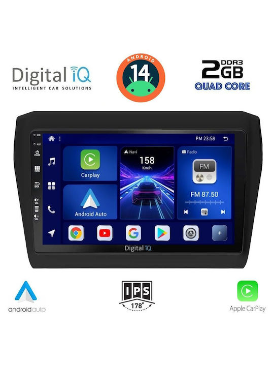 Digital IQ Car Audio System for Suzuki Swift 2017 (Bluetooth/USB/AUX/WiFi/GPS/Apple-Carplay/Android-Auto) with Touch Screen 9"