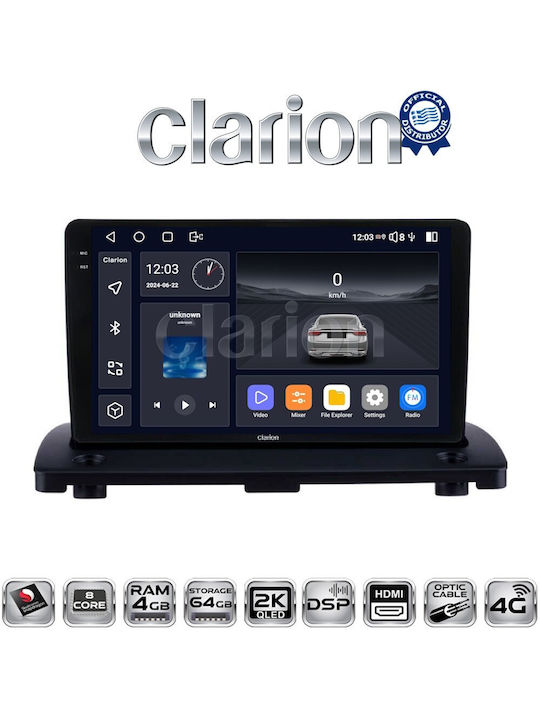 Clarion Ηχοσύστημα Αυτοκινήτου για Volvo XC 90 2002 > 2014 (Bluetooth/USB/WiFi/GPS/Apple-Carplay/Android-Auto)