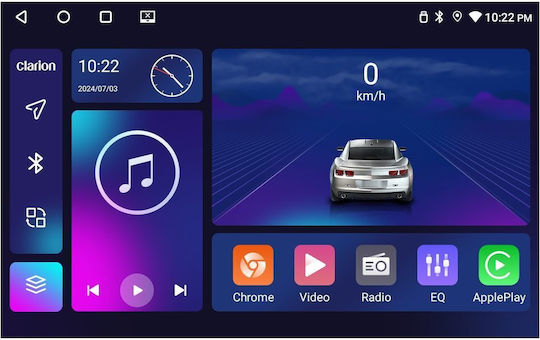 Clarion Car Audio System (Bluetooth/USB/WiFi/GPS/Apple-Carplay/Android-Auto) with Touch Screen 9"