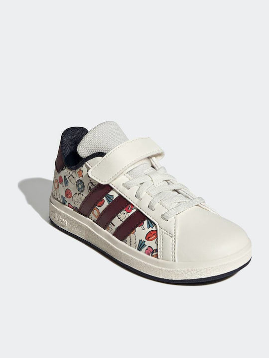 Grand Court 2.0 EL C Kinder Sneaker mit Klettverschluss Weiß
