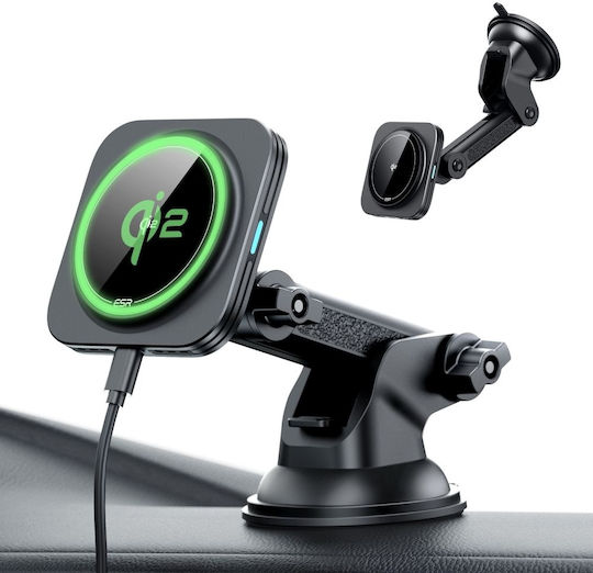 ESR Car Mobile Mount with Magnet and Wireless Charging MagSafe Black