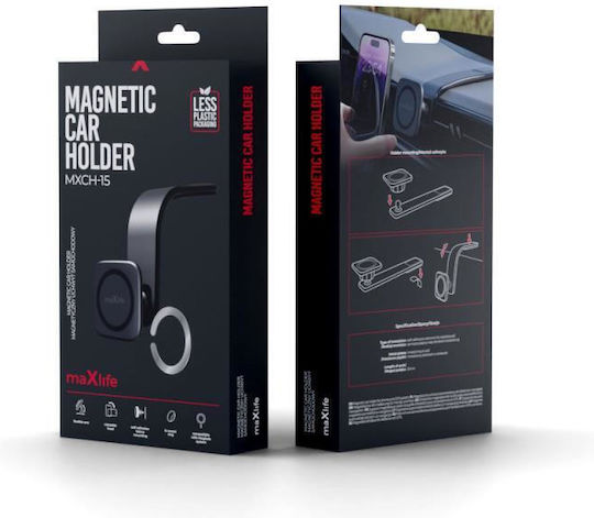 Maxlife Βάση Κινητού Αυτοκινήτου MXCH-15 με Μαγνήτη Μαύρη