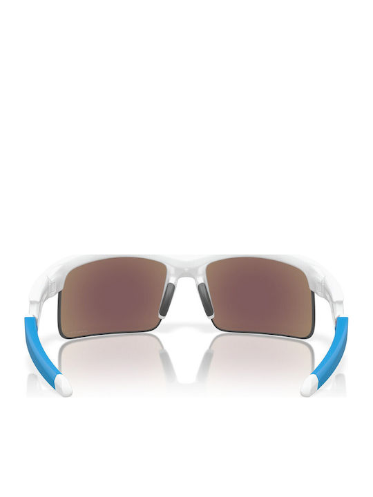 Oakley Αθλητικά Παιδικά Γυαλιά Ηλίου με Καθρέφτη Φακό Λευκά για 11-16 Ετών