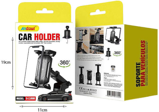 Andowl Car Mobile Mount with Adjustable Hooks Black