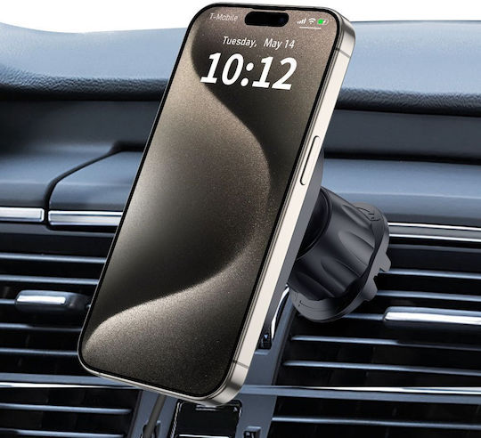 Tech-Protect Suport Auto Pentru Telefon Cu Magnet MagSafe și Încărcare Wireless 15W Neagră