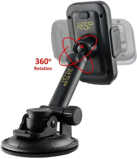 NSP Car Mobile Mount with Adjustable Hooks Black