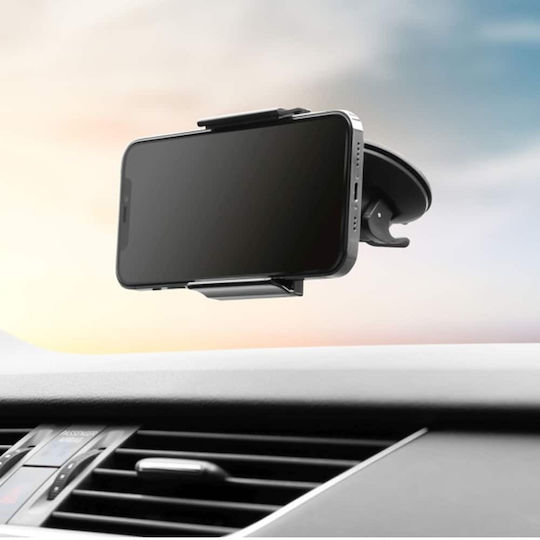 Fixed Car Mobile Mount with Adjustable Hooks Black