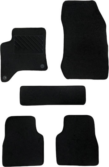 Set of Front and Rear Mats 4pcs from Carpet for Peugeot 2008 Hybrid 2020- Black