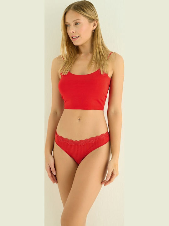 Femeie Slip Roșu