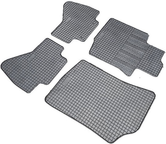 Cik Set of Front and Rear Mats 4pcs for Peugeot 107 Toyota Aygo Citroen C1 2005-2014 Black