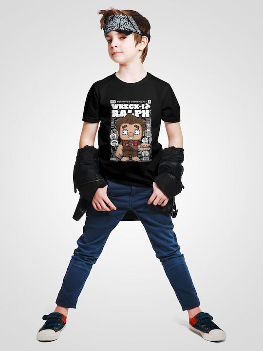 Tricou pentru copii Black Wreck-It Ralph