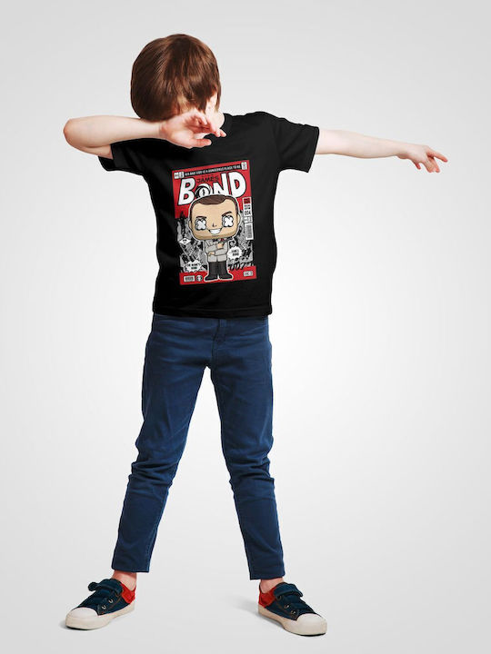 Παιδικό T-shirt Black James Bond
