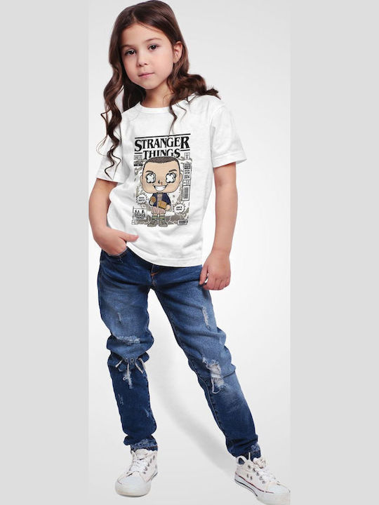 Kids' T-shirt White Eleven With Eggos Stranger Things Eleven Eggos Stranger Things