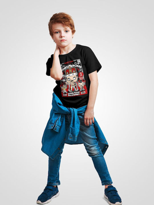 Παιδικό T-shirt Black Freddy Mercury 2