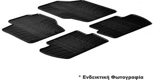 Lampa Set of Front and Rear Mats 4pcs Tray Type for Audi Q2 Black