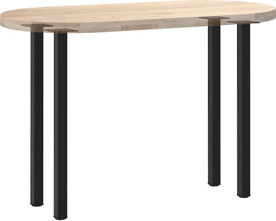 vidaXL Metallic Furniture Leg 4 Pieces Suitable for Table / Coffee Table / Office 72cm Black