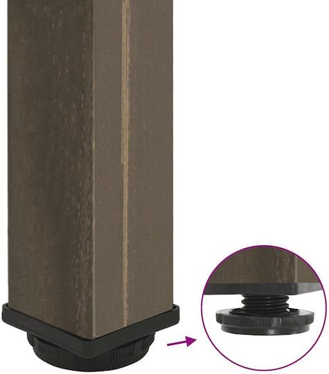 vidaXL Metallic Furniture Leg 4 Pieces Suitable for Table / Coffee Table / Office 72cm Brown