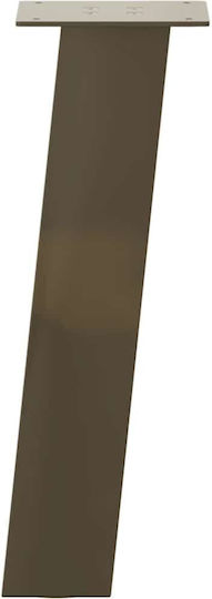 Coffee Table Legs 4 Pcs Natural Steel 42 cm Steel Brown 42 cm 80 mm