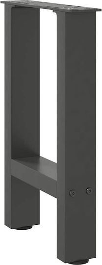 vidaXL Metallisches Möbelbein 2 Stück Für Tisch / Beistelltisch 28x42x42cm Anthrazit