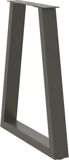 vidaXL Metallisches Möbelbein 2Stücke Für Tisch / Beistelltisch / Büro 60x72cm Anthrazit