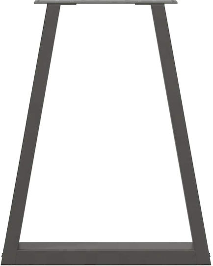 vidaXL Metallisches Möbelbein 2Stücke Für Tisch / Beistelltisch / Büro 60x72cm Anthrazit