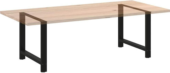 vidaXL Metallic Furniture Leg 2 Pieces Suitable for Table / Coffee Table / Office 100x72x72cm Black