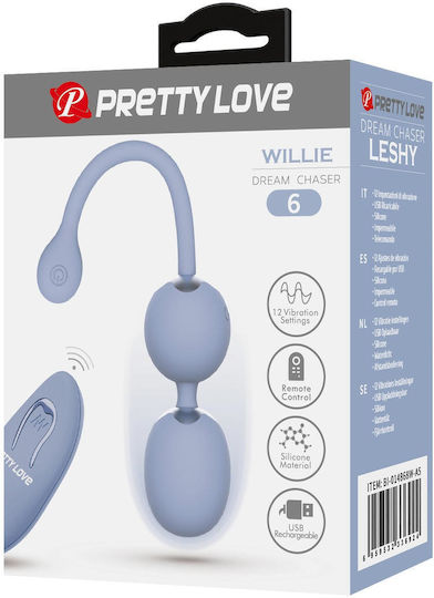 Pretty Love Willie Dream Chaser 6 Blue Wireless Remote Control 12 Vibration Functions Memory Fun