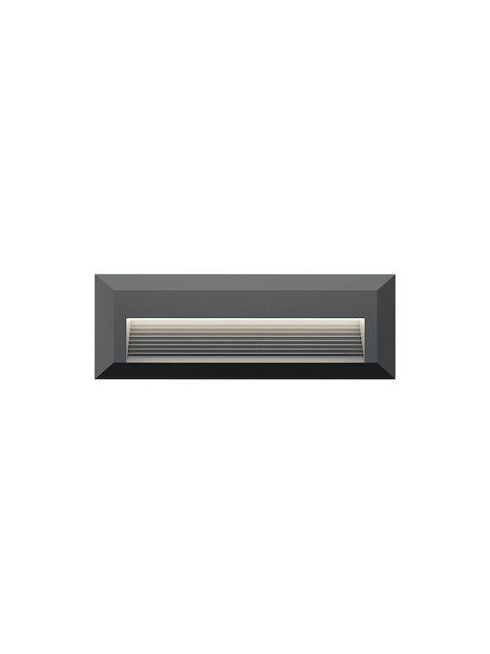 Braytron Επιτοίχιο Εξωτερικό Φωτιστικό LED IP65 3W με Ρυθμιζόμενο Λευκό Φως 23x8εκ.