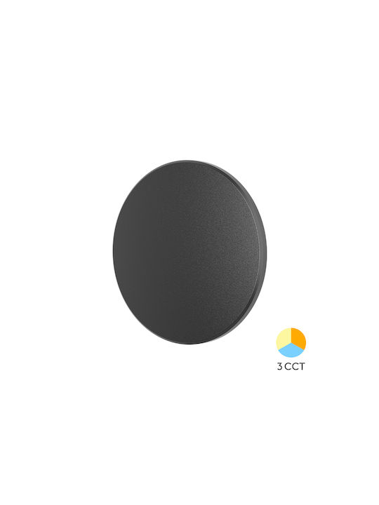 Braytron Επιτοίχια Εξωτερική Πλαφονιέρα LED IP65 8W με Ρυθμιζόμενο Λευκό Φως