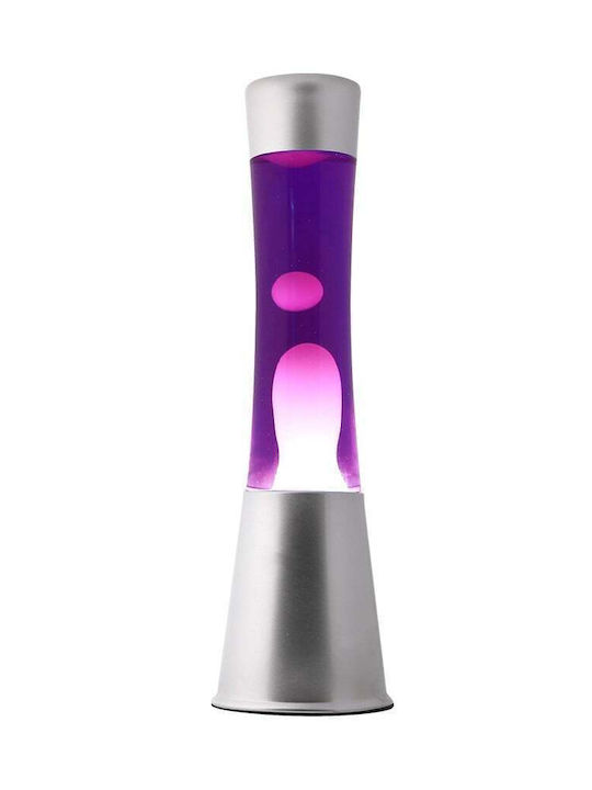 I-Total Decorative Lamp Lava Lamp LED Silver