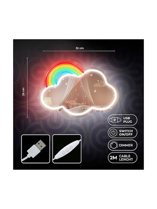 Forever Light Neon Διακοσμητικό Φωτιστικό LED Θερμό Λευκό 26x32x38.5εκ.