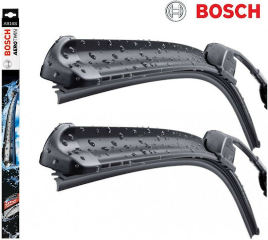 Bosch Aerotwin A966S Front Set Car Wiper Blades 600mm/530mm Universal Volkswagen Tiguan Land Rover Range Rover Volvo S60 / S80 / V70