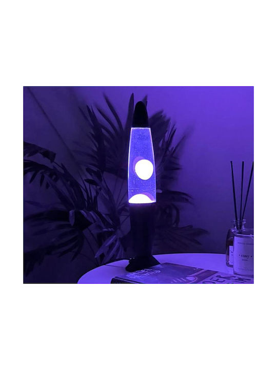 Total Gift Dekorative Lampe Lavalampe Schwarz