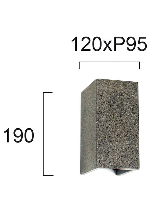 Viokef Patrick Wandmontierte Außenbeleuchtung Punkt IP65 Doppelstrahl 9.5x19cm