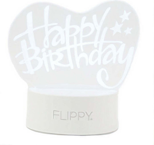 Happy Birthday Dekorative Lampe 3D-Illusion Weiß