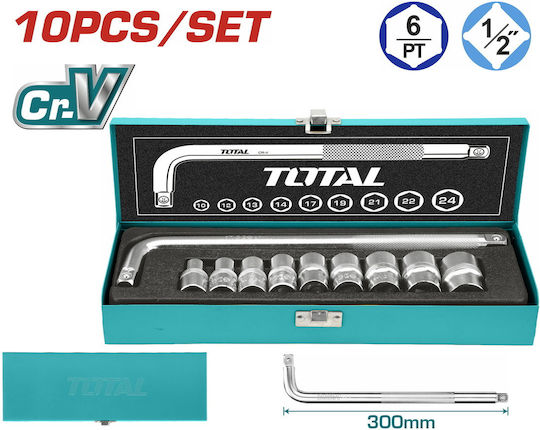 Total Socket Hex with Square Drive 1/2"