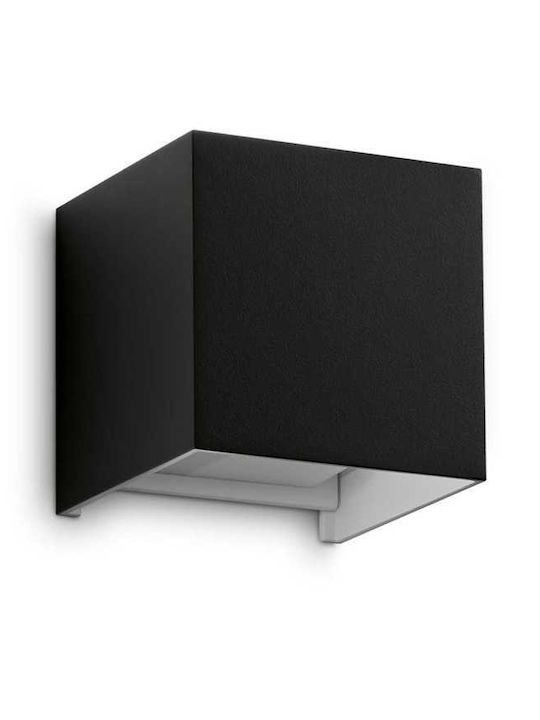 Ideal Lux Επιτοίχιο Εξωτερικό Φωτιστικό IP54 Διπλής Δέσμης 20x10x10εκ.